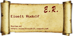 Eiselt Rudolf névjegykártya